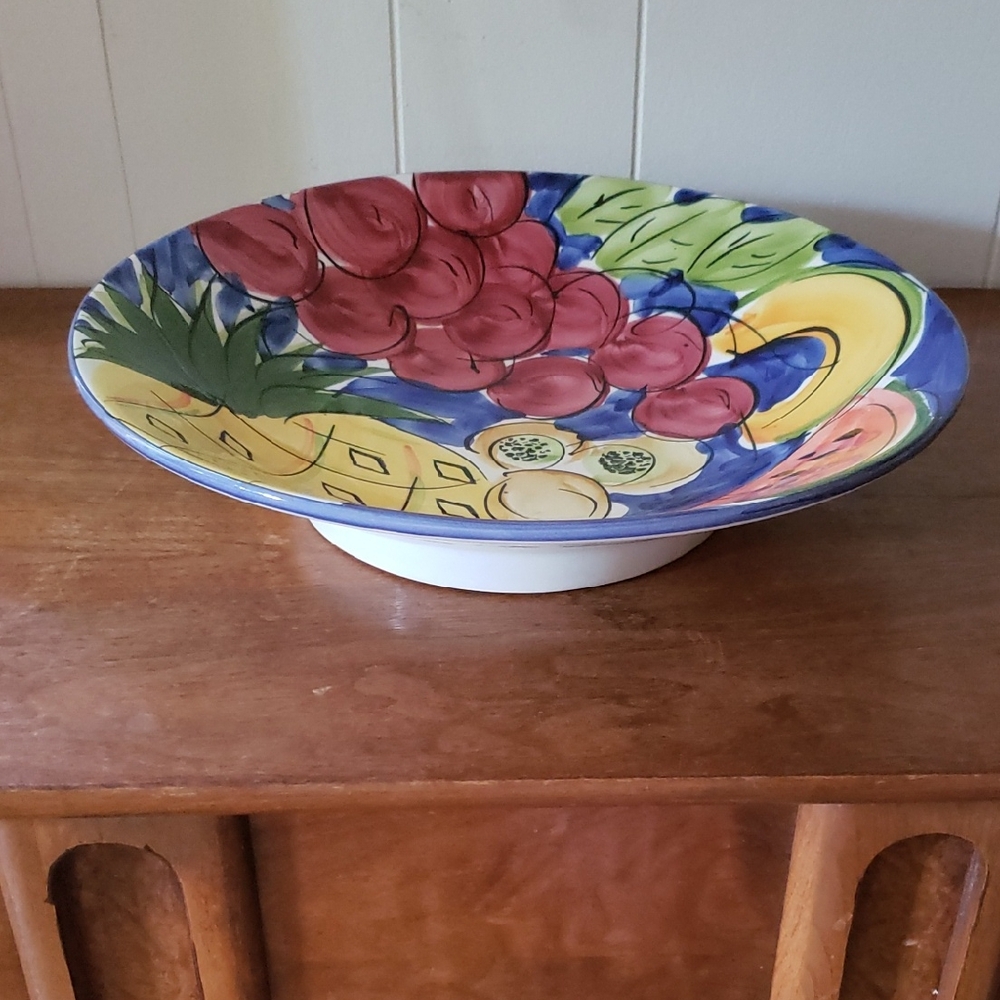 Vintage 1990s Italian Ceramic Pasta or Serving Bowl - Picture 1 of 6